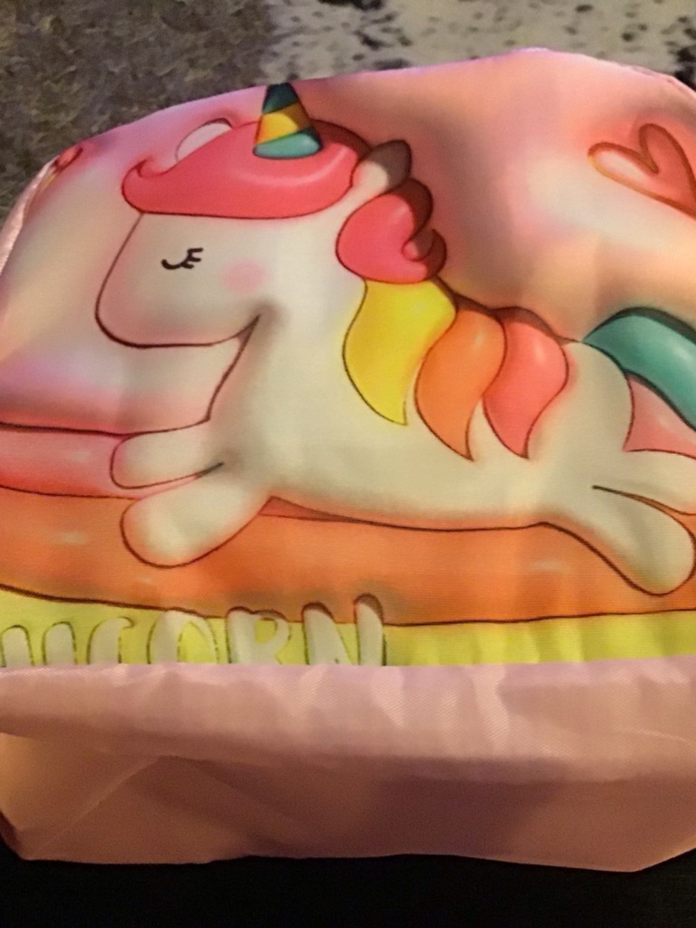Unicorn Pink Rainbow insulated lunch bag